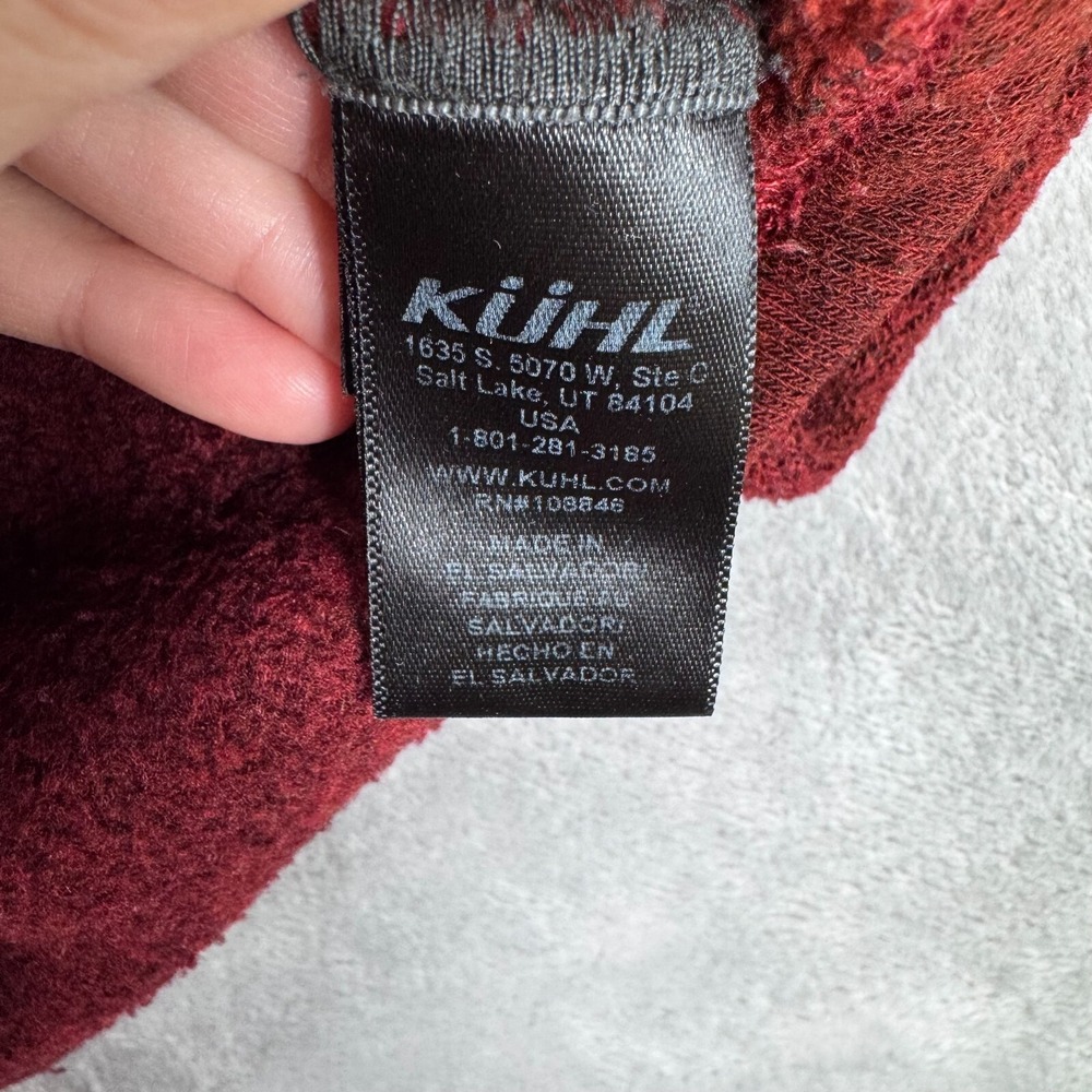 Kuhl Pullover Jacket Women's M Red Half Zip Thumbholes Outdoor Warm - Picture 6 of 9